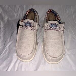 Hey Dude Kids' Cream and Blue Sneakers